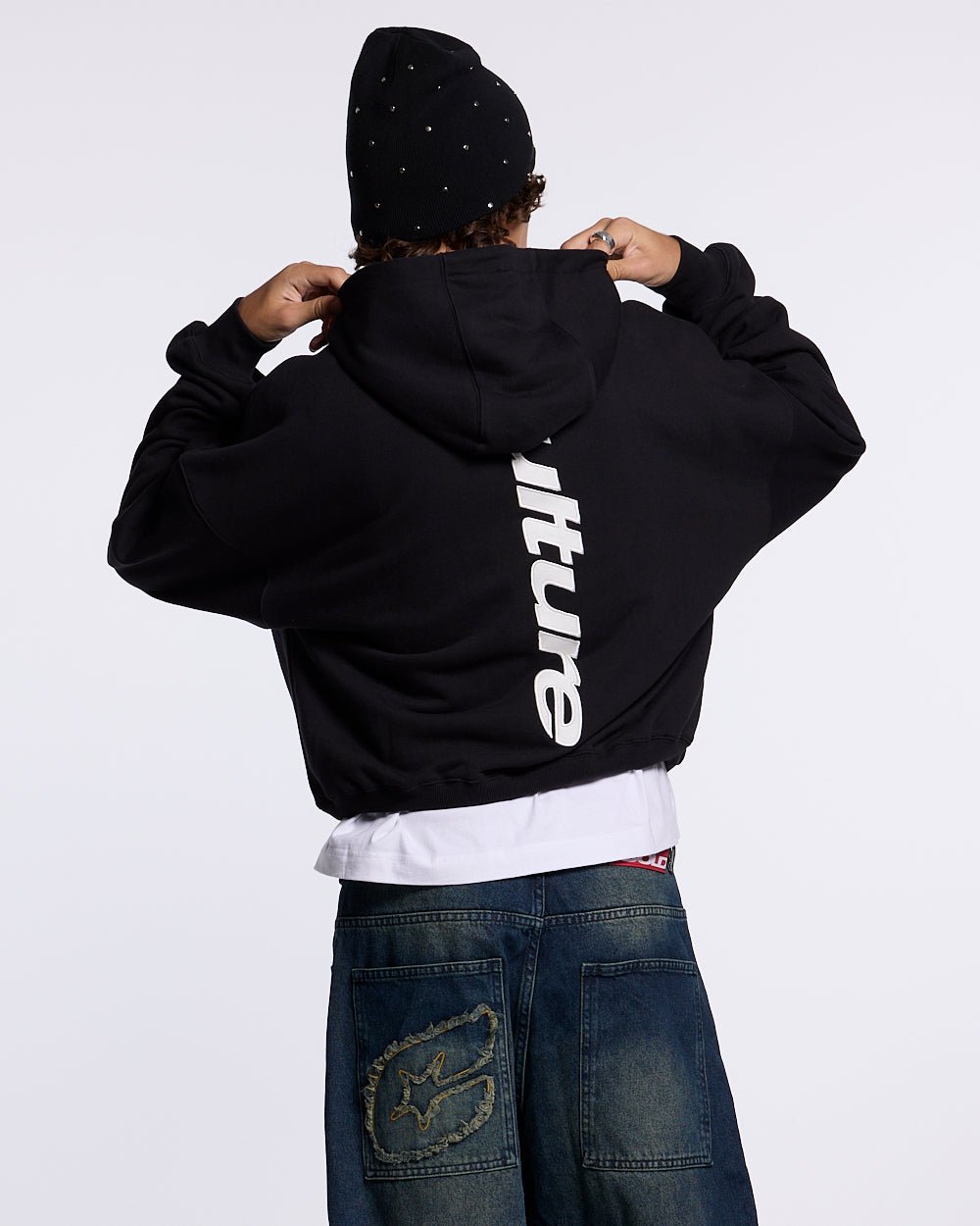 VERTICAL HOODIE BLACK - COLD CULTURE