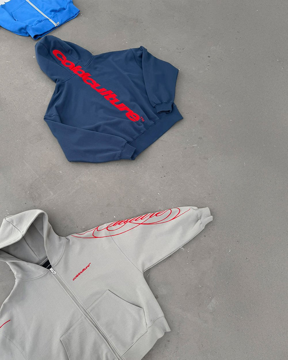 VERTICAL HOODIE NAVY - Cold Culture