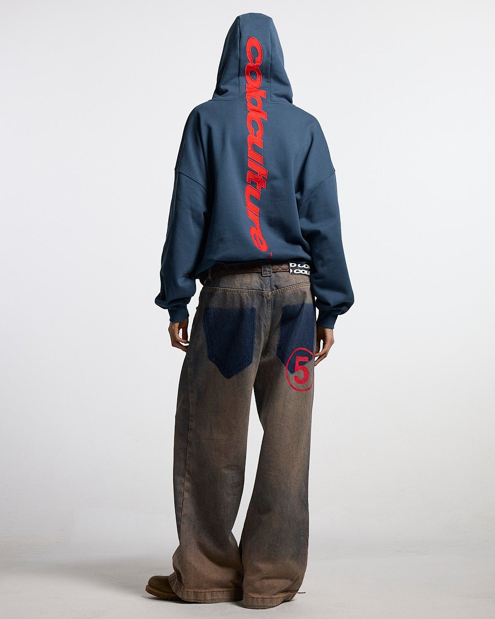 VERTICAL HOODIE NAVY - Cold Culture