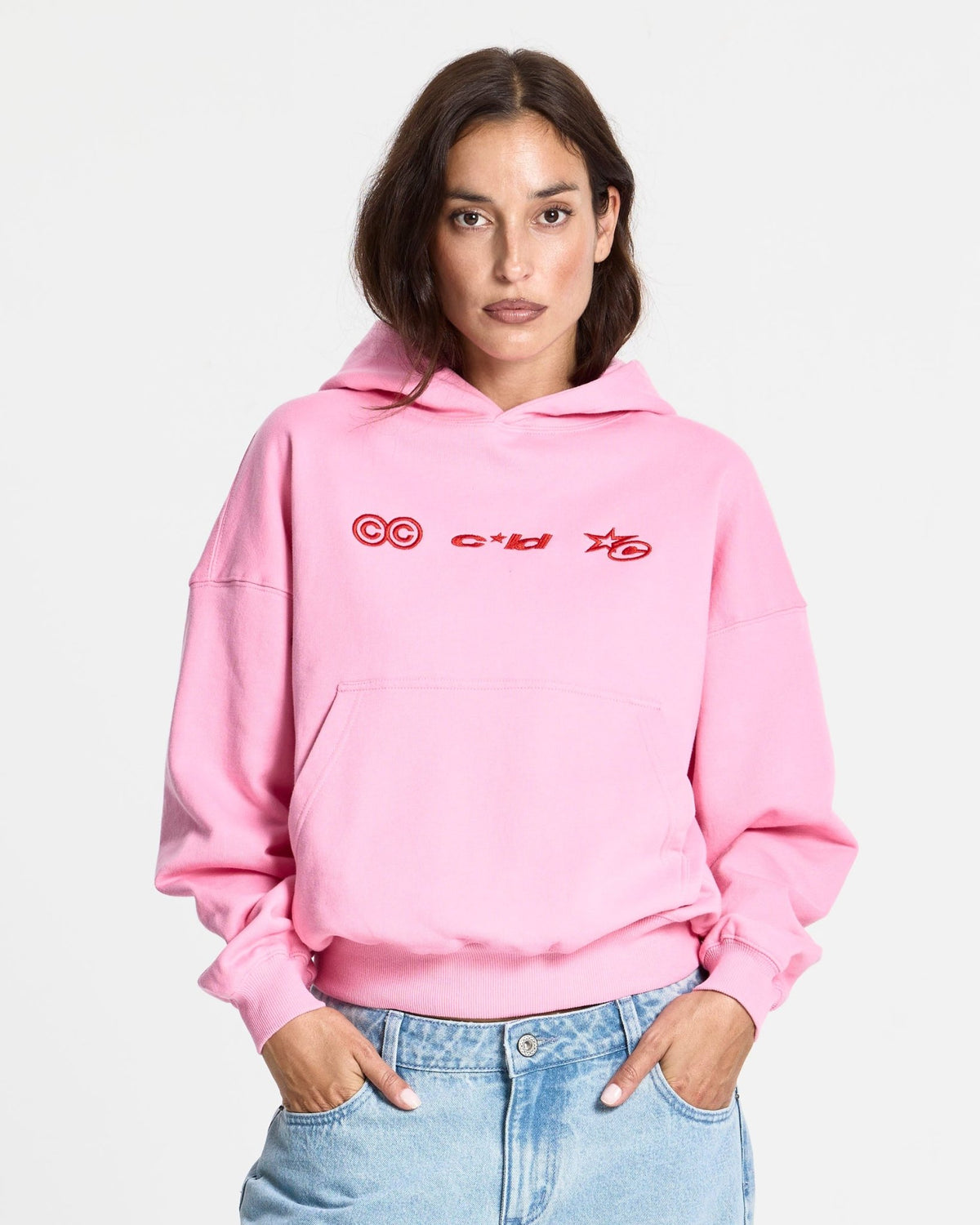 VERTICAL HOODIE PINK - Cold Culture