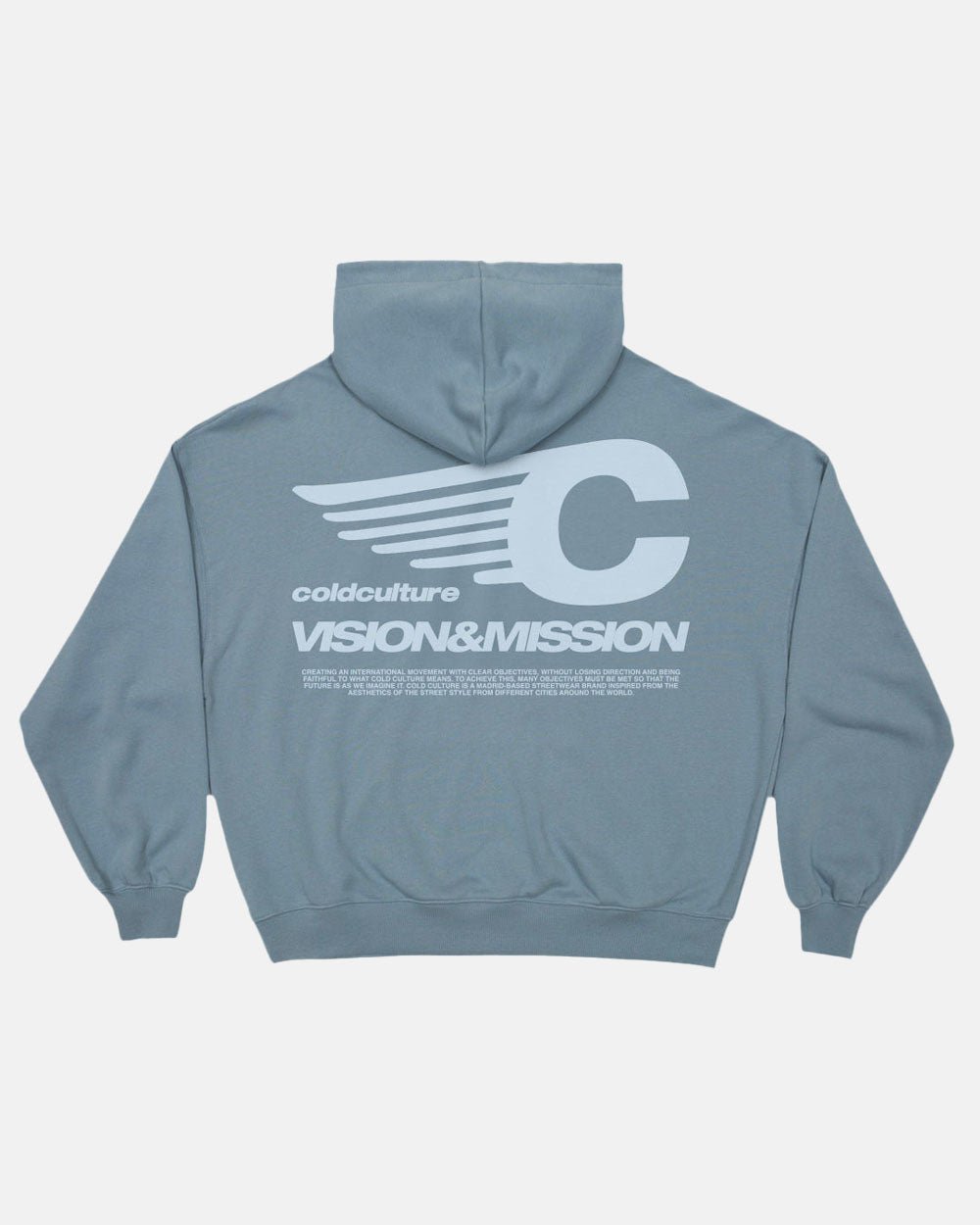 VISION MISSION HOODIE SHADY BLUE - COLD CULTURE