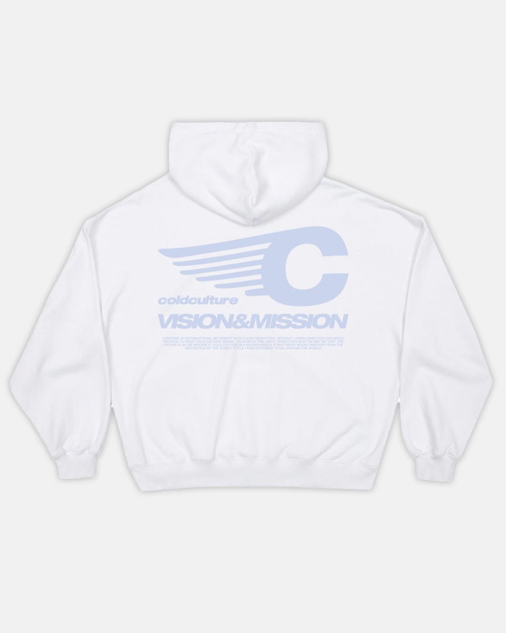 VISION MISSION HOODIE WHITE - COLD CULTURE