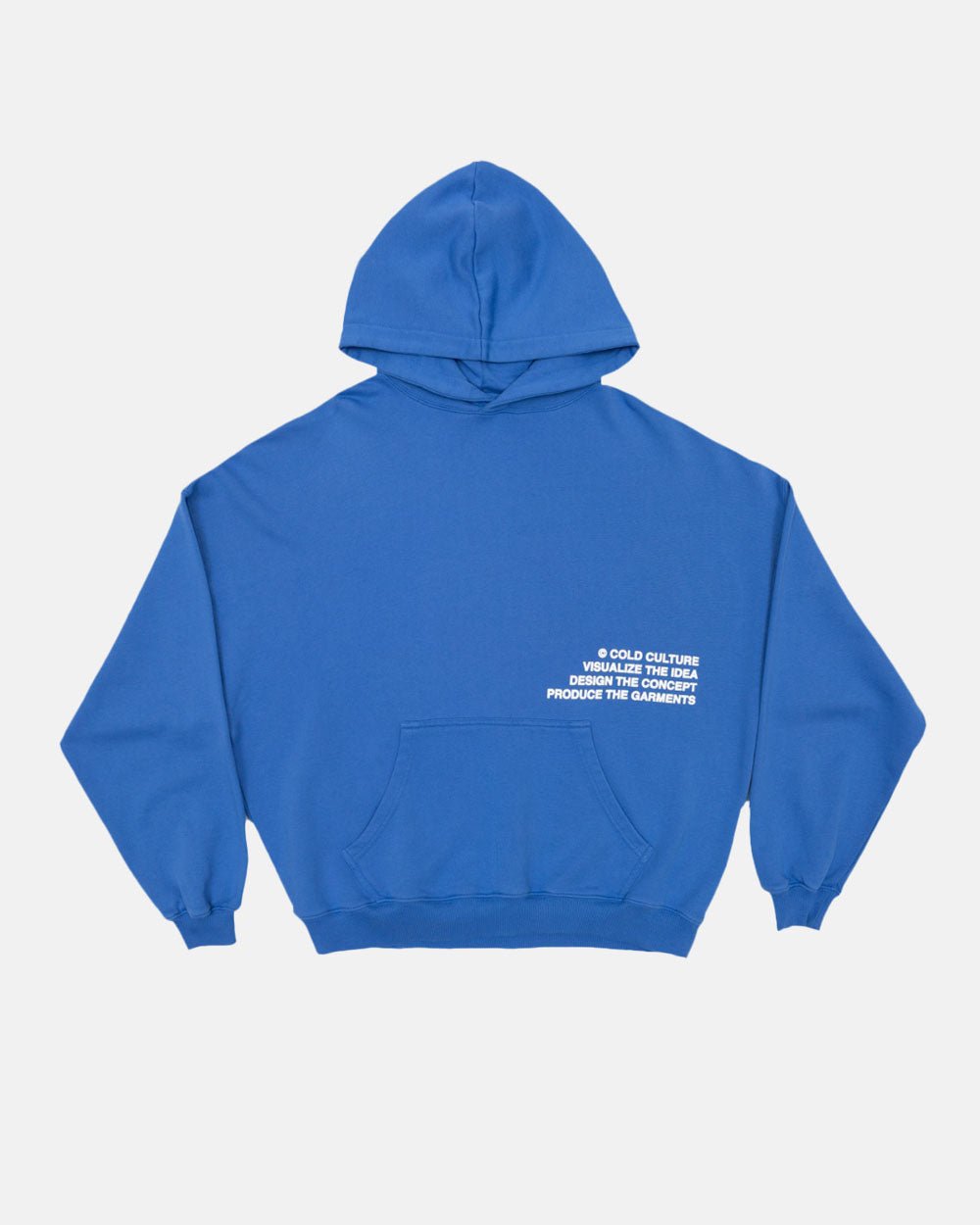 VISUALIZE HOODIE SAPHIRE BLUE - COLD CULTURE