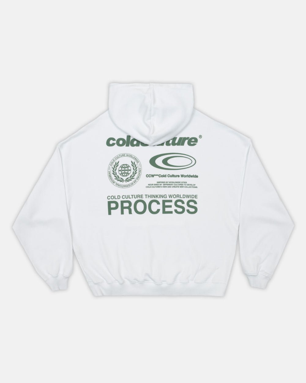 VISUALIZE HOODIE WHITE - COLD CULTURE