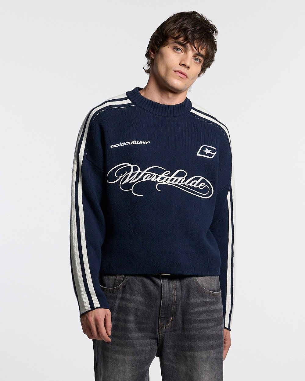 W80 KNITWEAR BLUE - Cold Culture