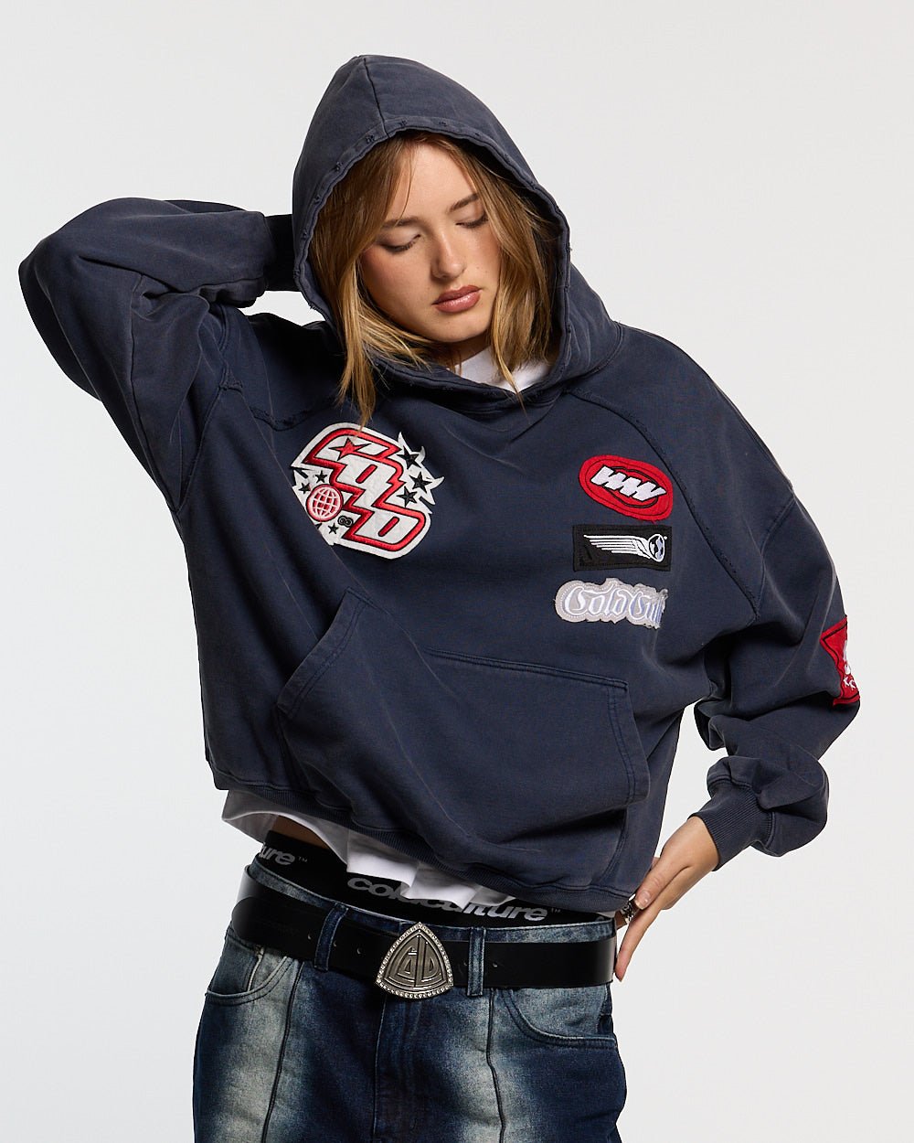 WALKER HOODIE DARK BLUE - Cold Culture