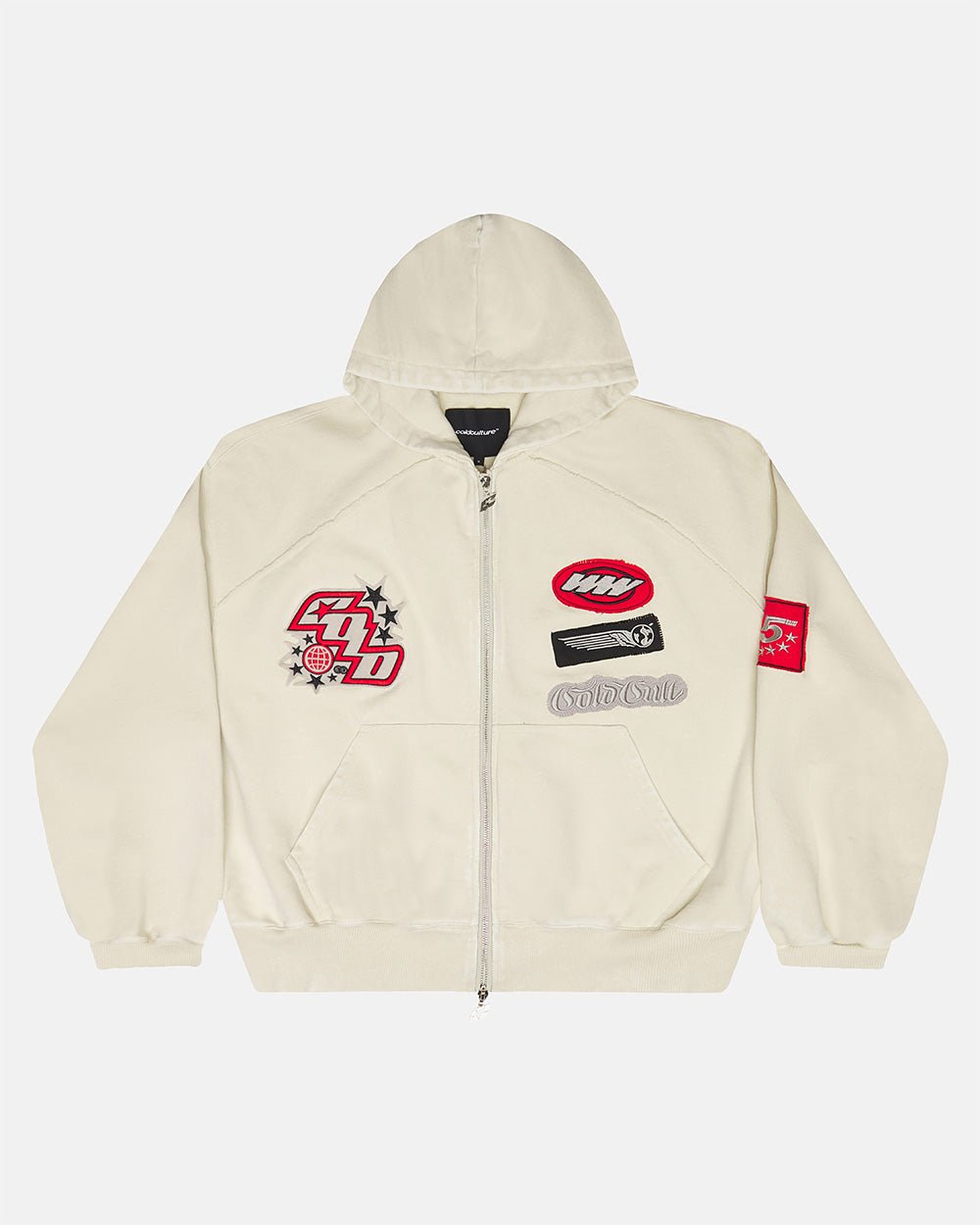WALKER ZIP HOODIE LIGHT GREY - Cold Culture