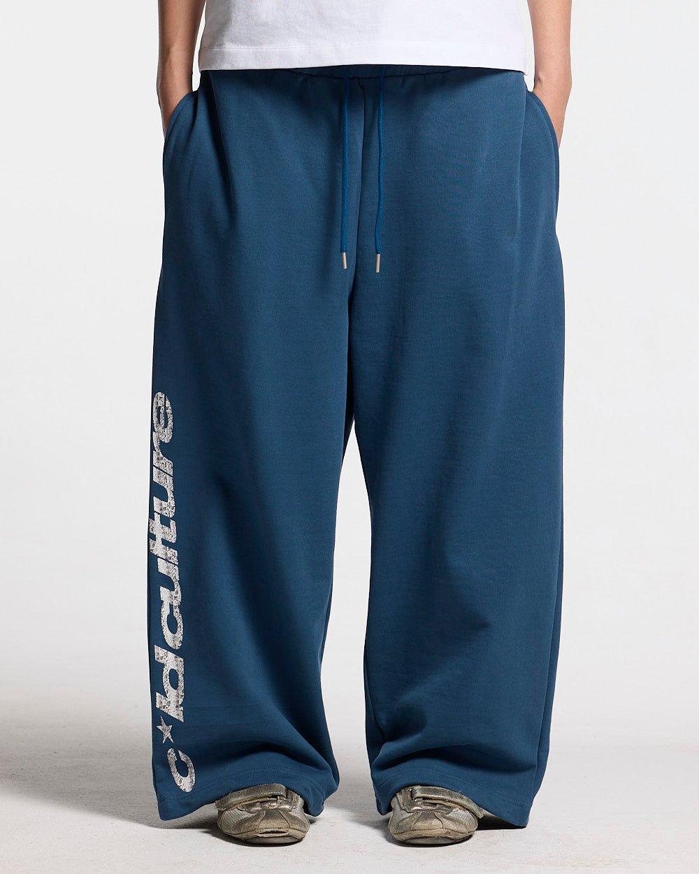 WILD SNAKE SWEATPANTS NAVY BLUE - Cold Culture