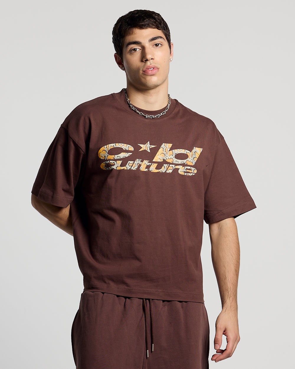 WILD SNAKE TEE BROWN - Cold Culture