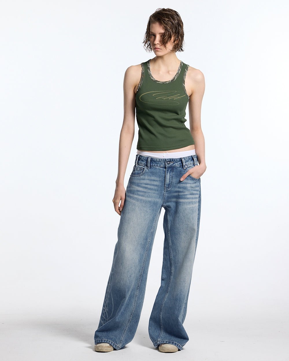 WILD TANK TOP GREEN - Cold Culture