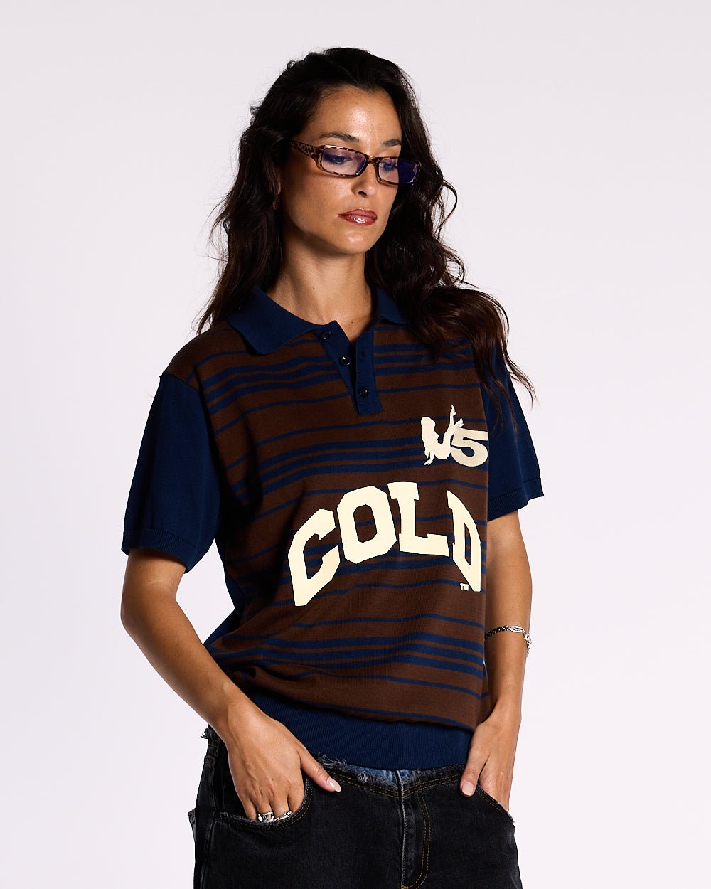 WINNERS V5 POLO BROWN AND BLUE - COLD CULTURE