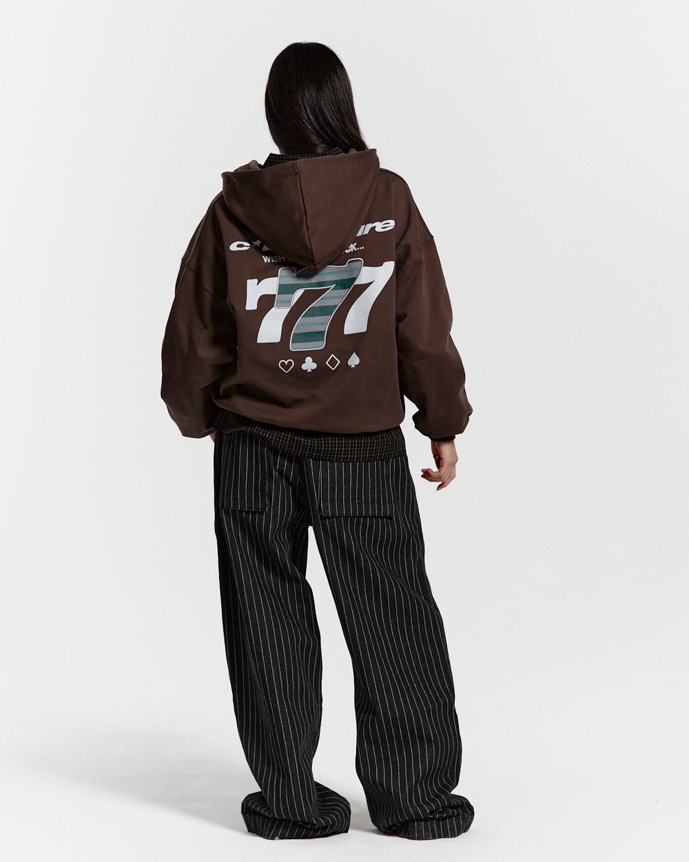 WISH ME LUCK ZIP HOODIE CHOCOLATE - COLD CULTURE