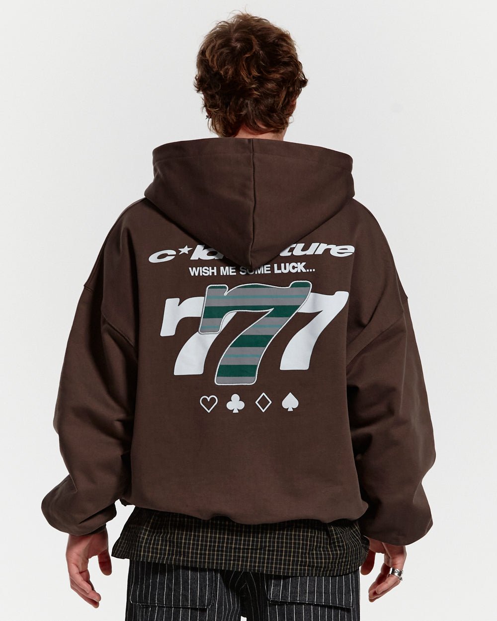 WISH ME LUCK ZIP HOODIE CHOCOLATE - COLD CULTURE