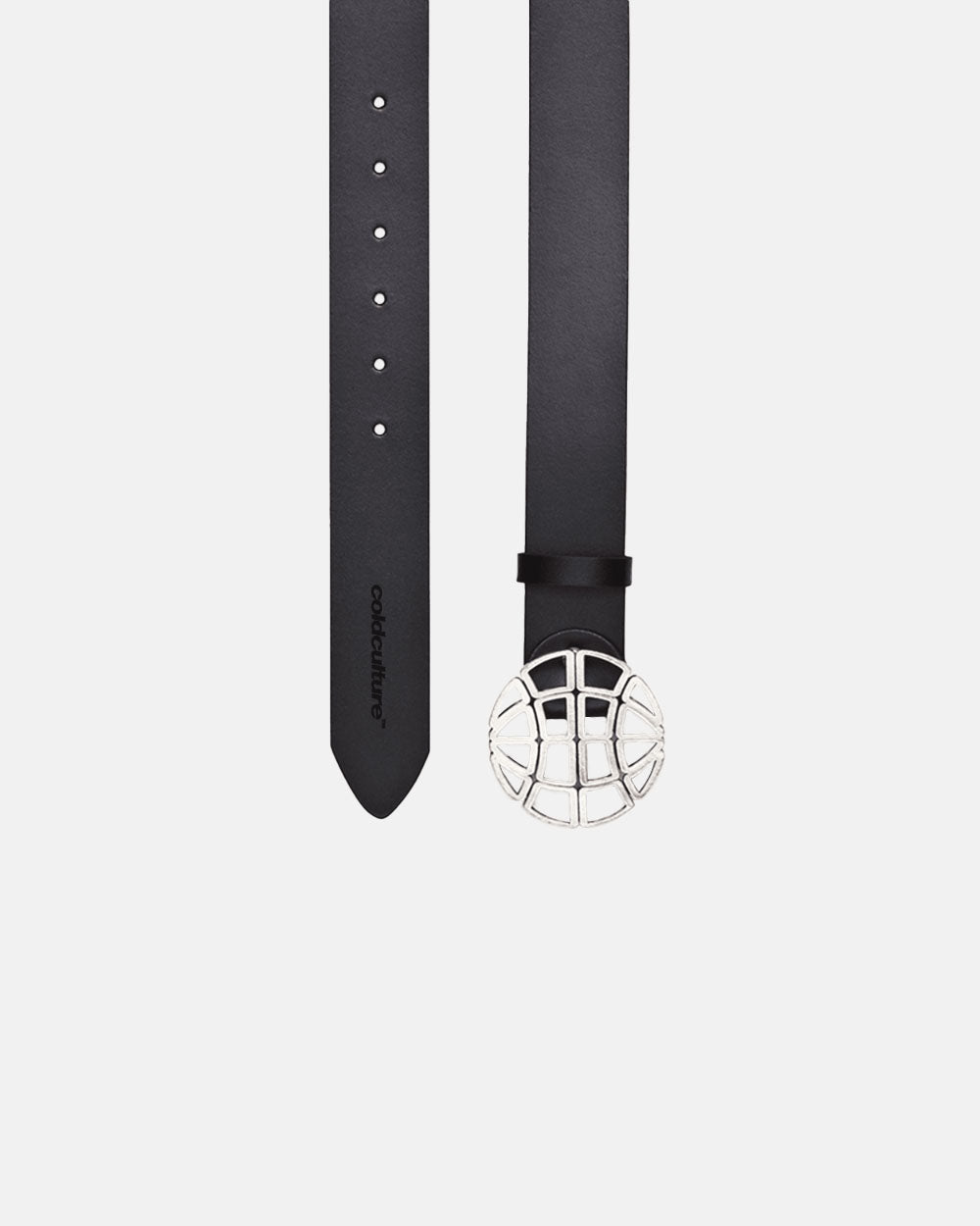 WORLD LEATHER BELT BLACK - Cold Culture