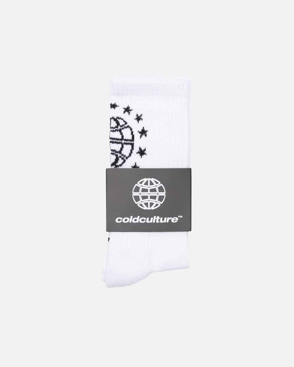 WORLD STARS SOCKS WHITE - Cold Culture