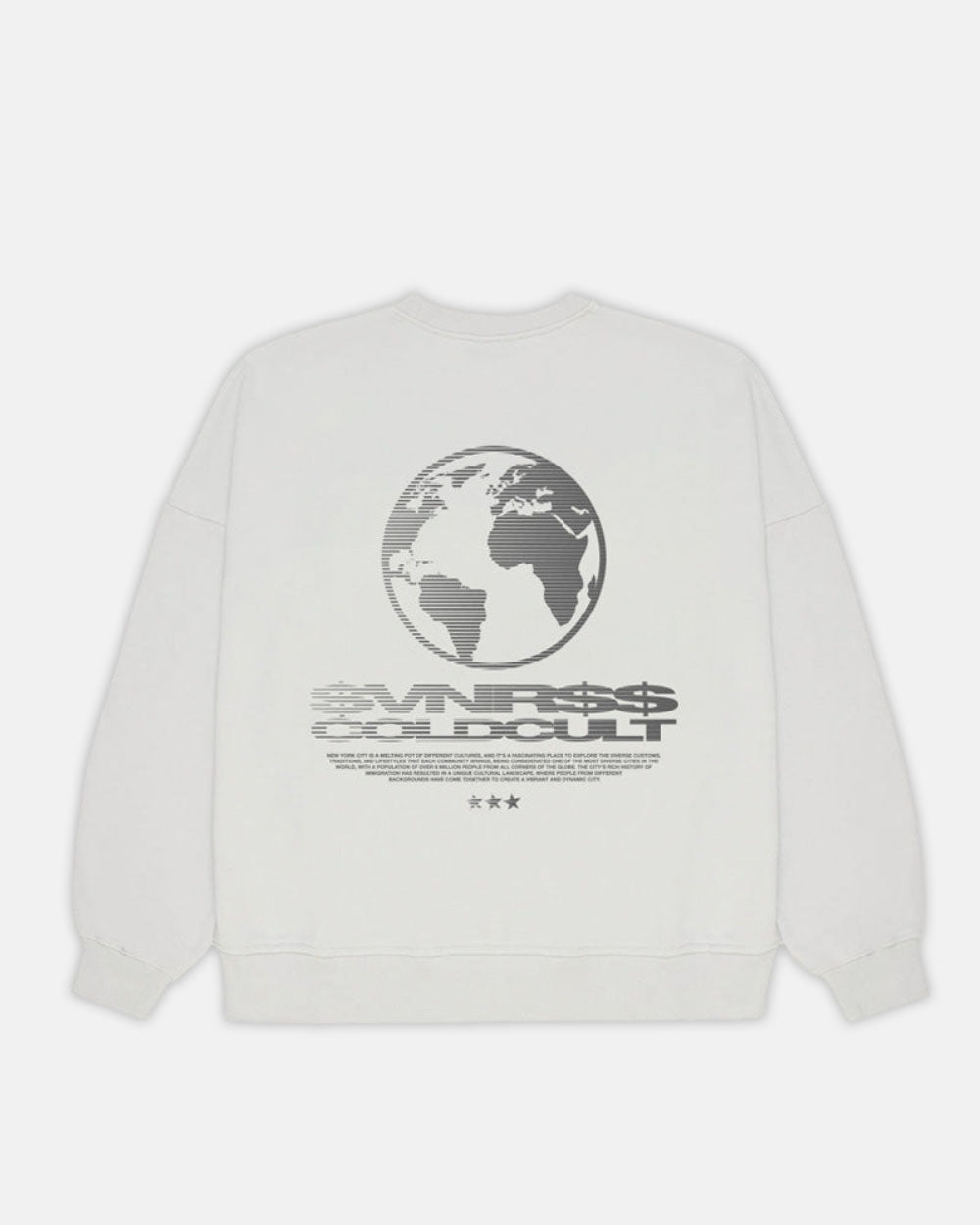 WORLD $VNR$$ CREWNECK LIGHT GREY - COLD CULTURE