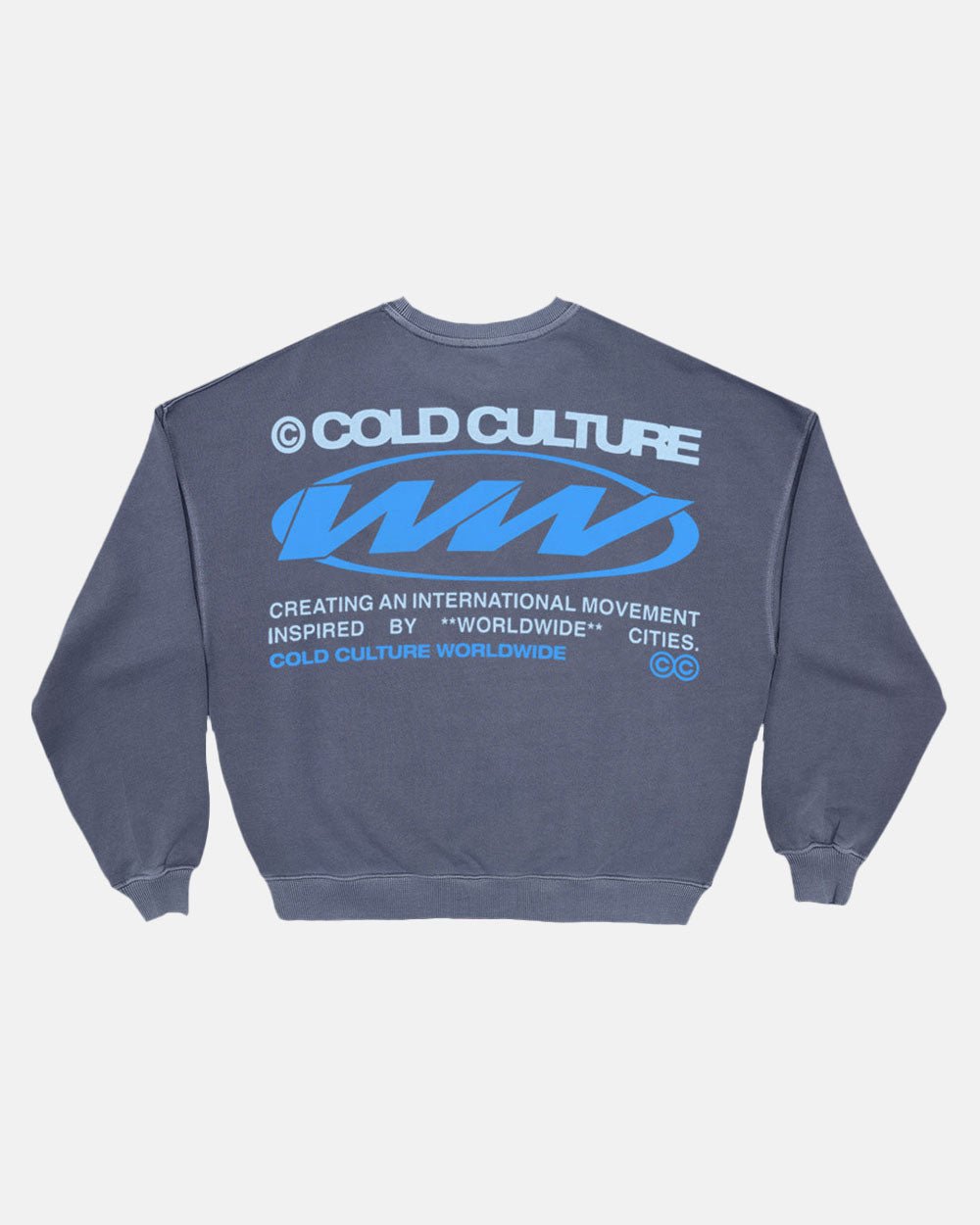 WORLDWIDE CIRCLE CREWNECK DARK BLUE - COLD CULTURE