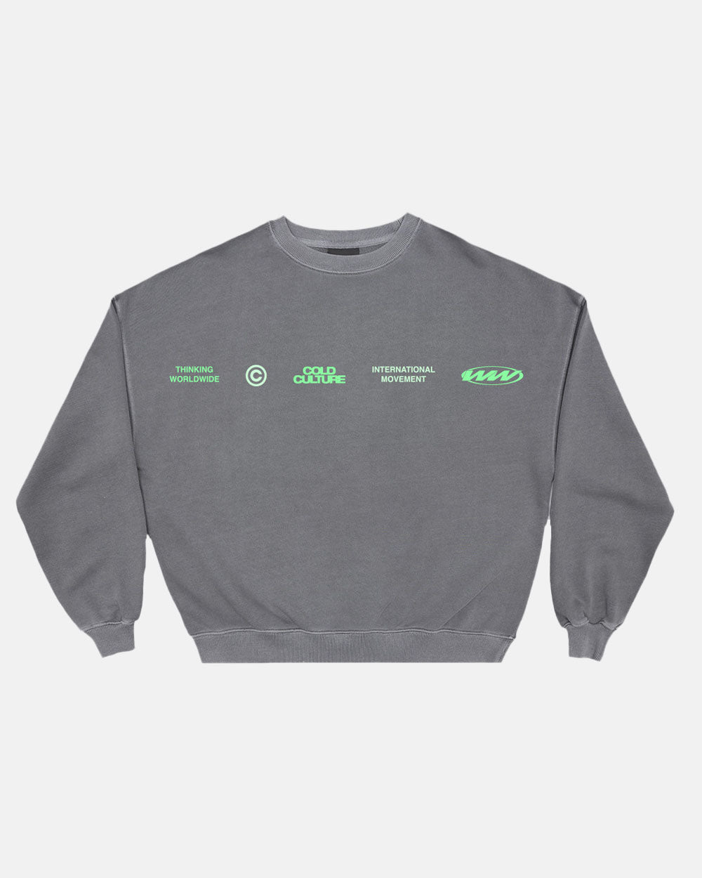 WORLDWIDE CIRCLE CREWNECK DARK GREY - COLD CULTURE