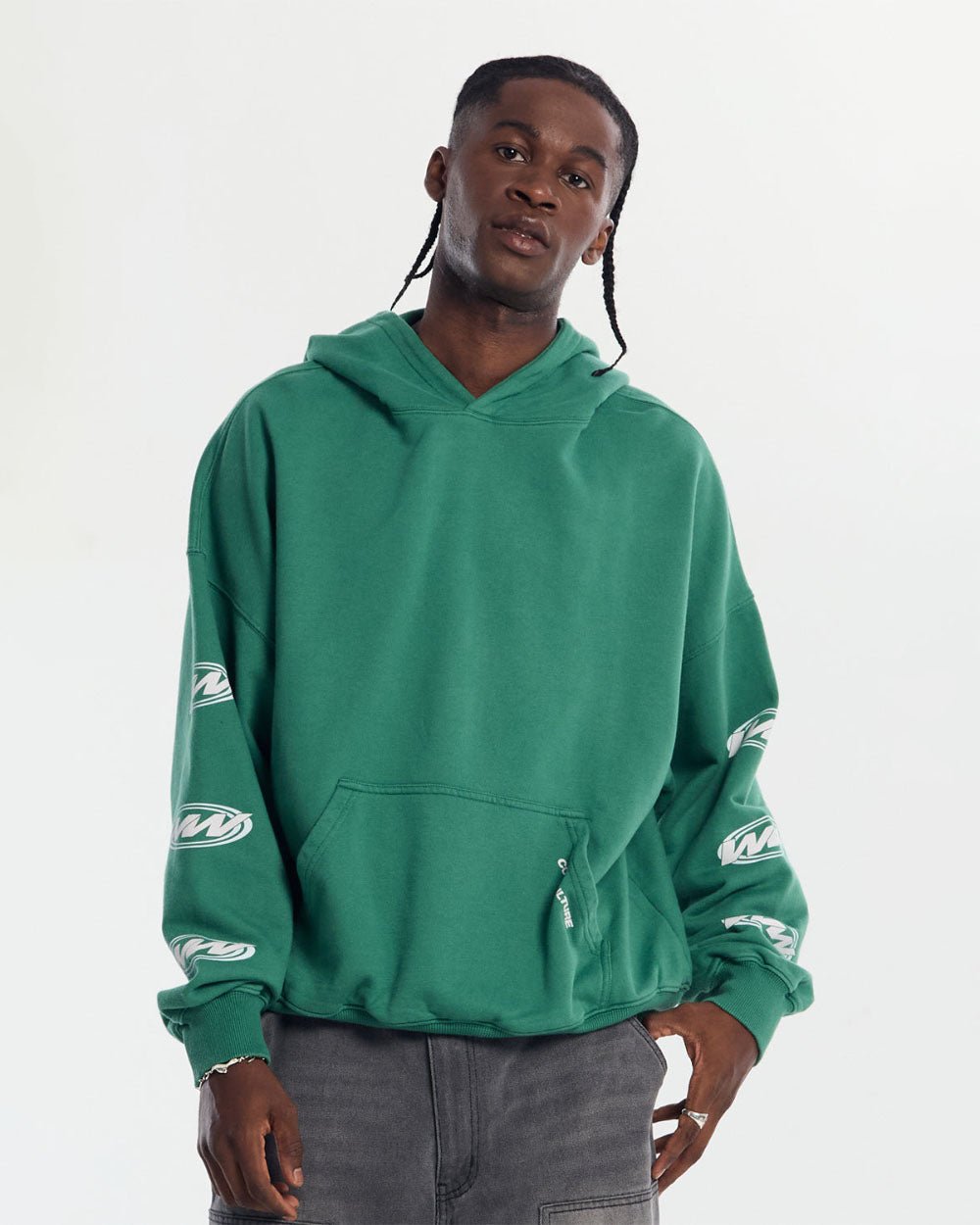 WORLDWIDE CIRCLE HOODIE SHALE GREEN - COLD CULTURE