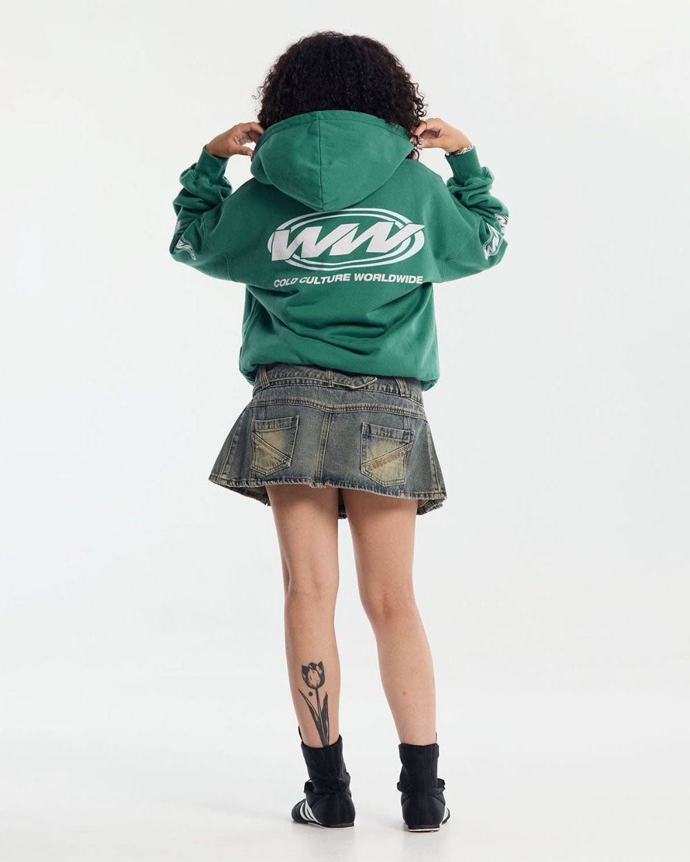 WORLDWIDE CIRCLE HOODIE SHALE GREEN - COLD CULTURE