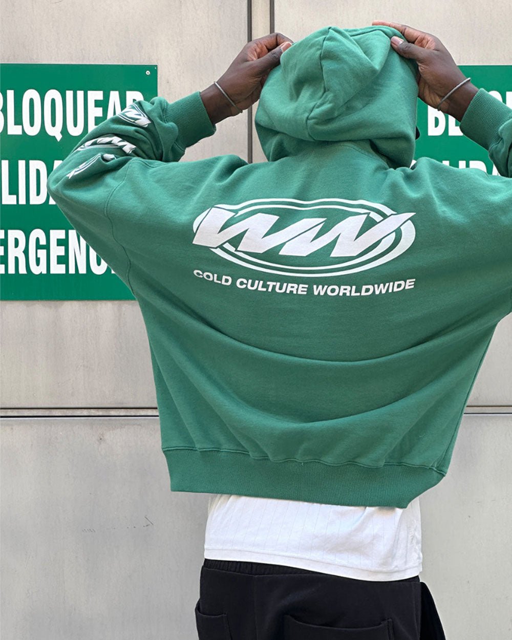 WORLDWIDE CIRCLE HOODIE SHALE GREEN - COLD CULTURE