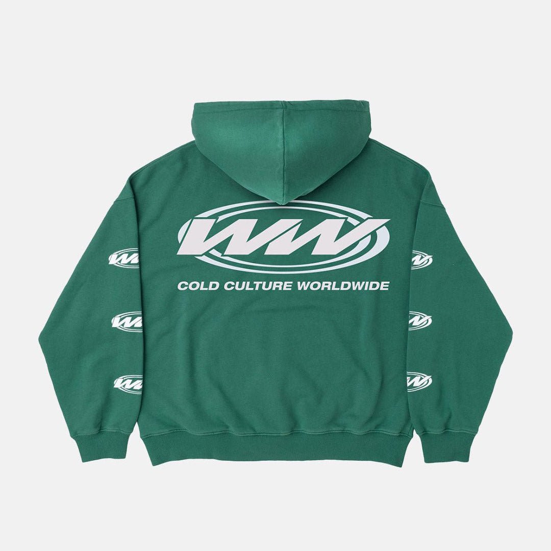WORLDWIDE CIRCLE HOODIE SHALE GREEN - Cold Culture