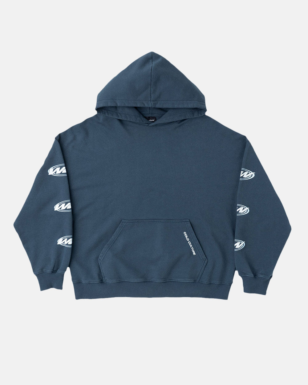 WORLDWIDE CIRCLE HOODIE SLATE BLUE - COLD CULTURE