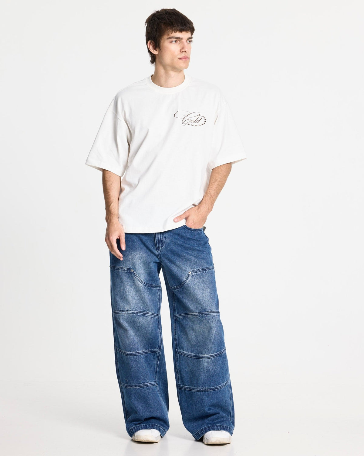 WORLDWIDE STARS TEE OFF WHITE - Cold Culture