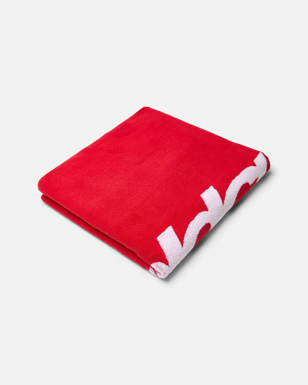 WORLDWIDE TOWEL VIVID RED AND WHITE - COLD CULTURE