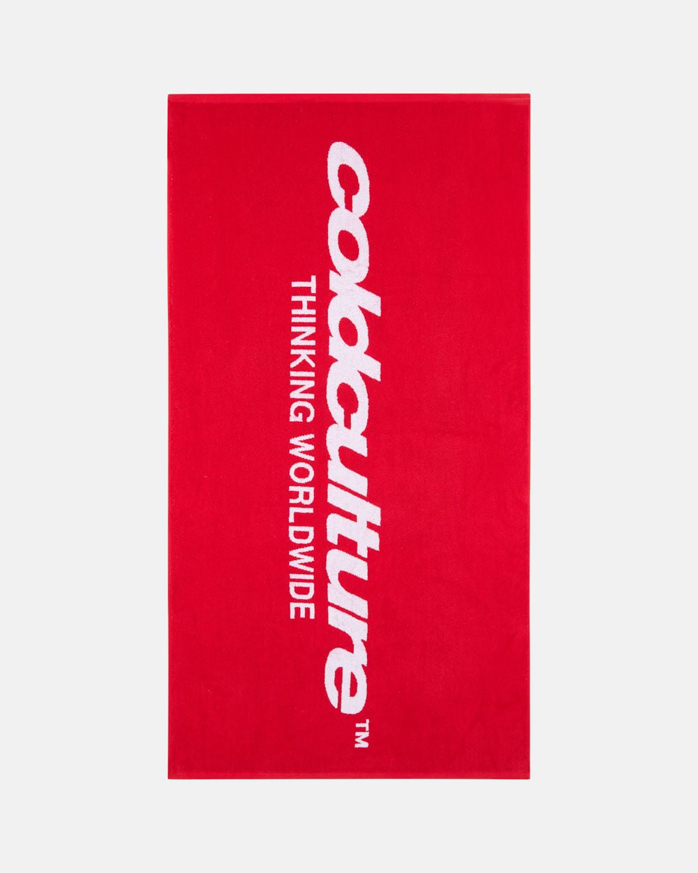 WORLDWIDE TOWEL VIVID RED AND WHITE - COLD CULTURE