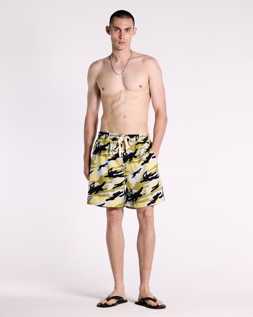 YELLOW CAMO SWIM SHORT - COLD CULTURE