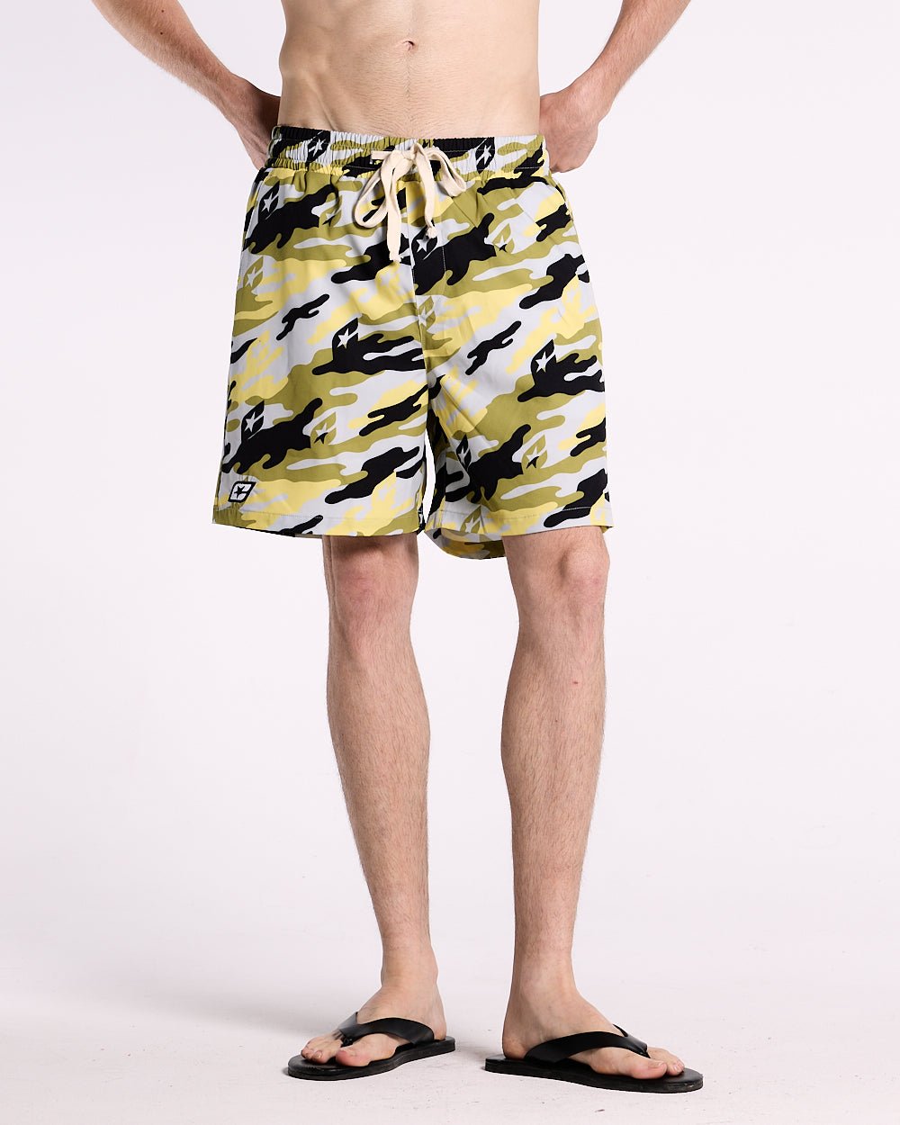 YELLOW CAMO SWIM SHORT - COLD CULTURE