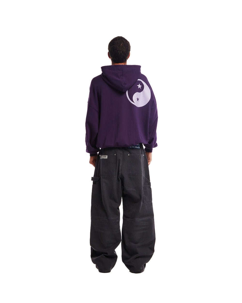 YIN YANG HOODIE DARK PURPLE - COLD CULTURE