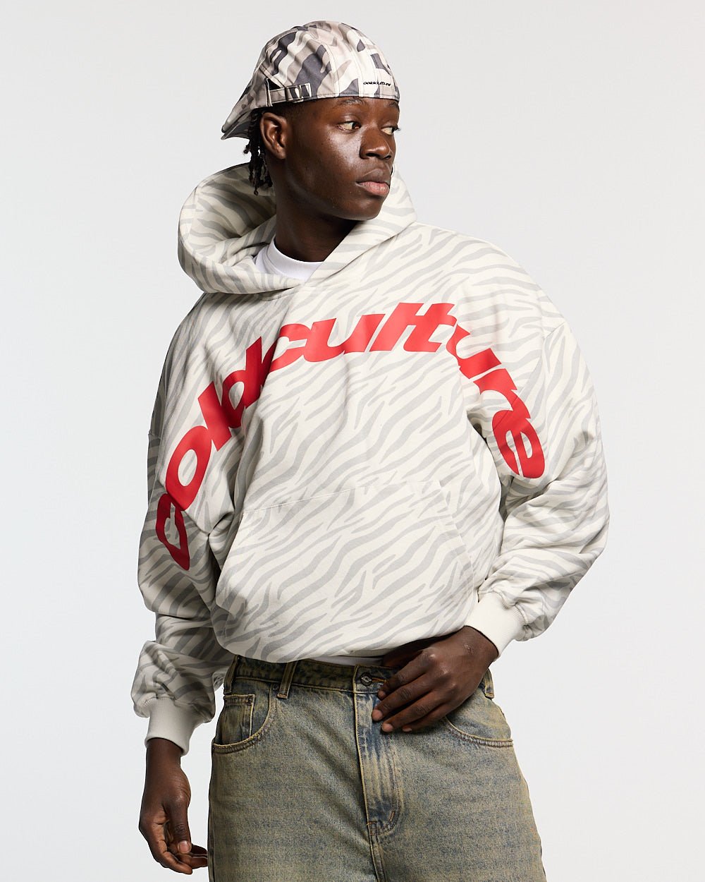 ZEBRA HOODIE WHITE - Cold Culture