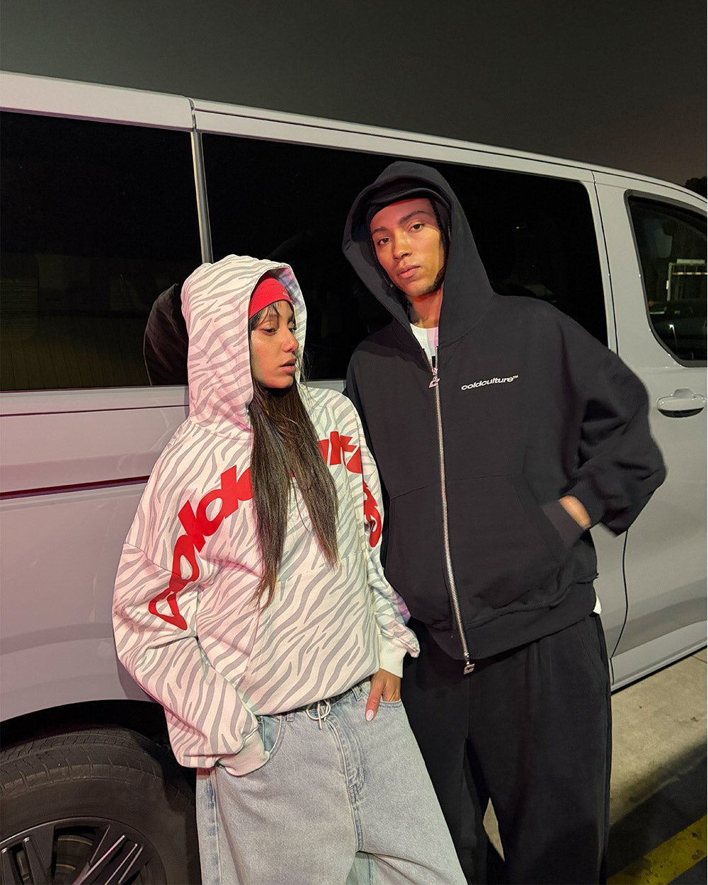 ZEBRA HOODIE WHITE - Cold Culture