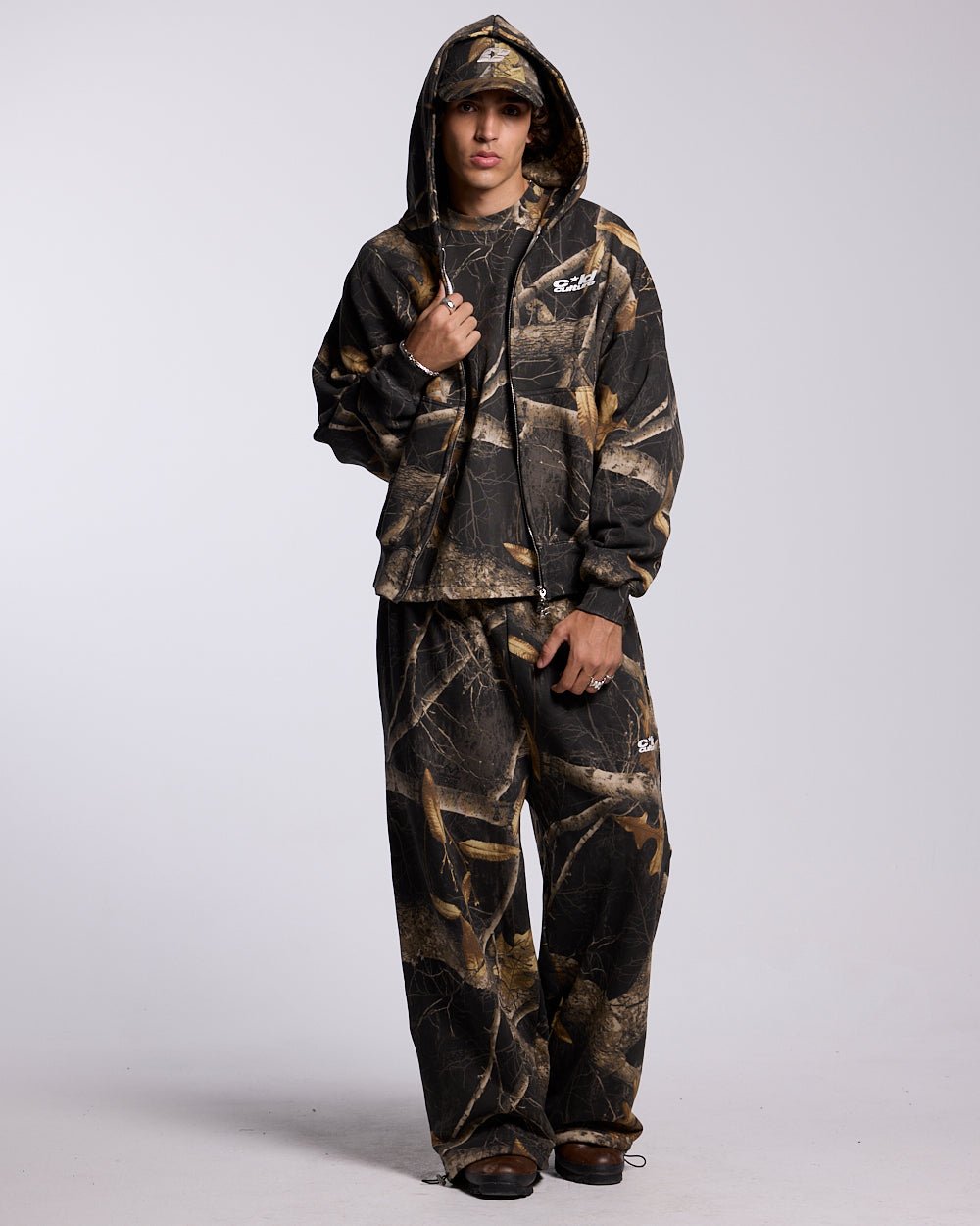 ZIP HOODIE REALTREE BLACK - COLD CULTURE